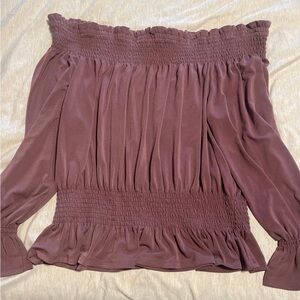 Elegant Mauve Off-Shoulder Top